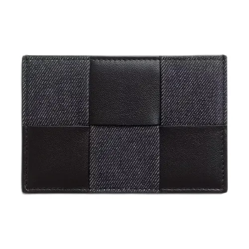 Bottega Veneta Cassette Sheepskin Картхолдер Стандартный Женский Темный Индиго и Черный