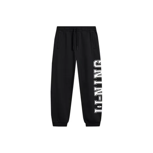 LINING Sports Fashion Collection Вязаные тренировочные штаны мужские черные