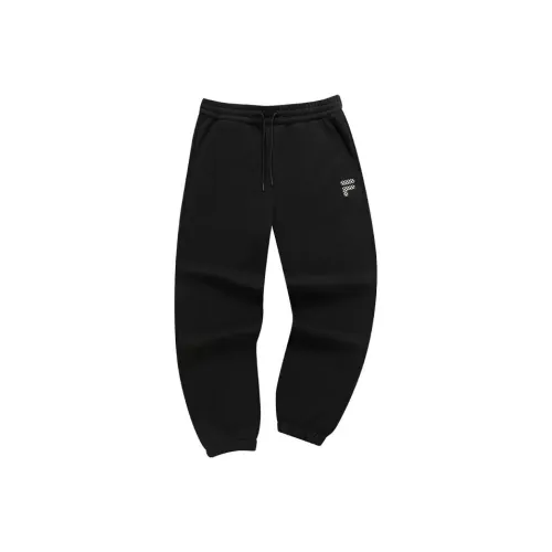 FILA FUSION FOB Series Вязаные Тренировочные Штаны Мужские Черные