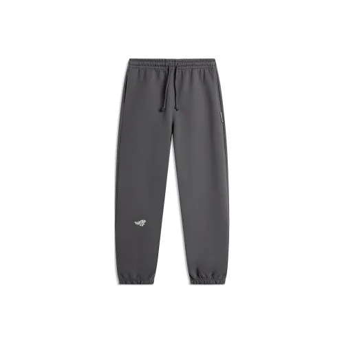 LINING Badfive Вязаные Тренировочные Штаны Мужские Обсидианово-Серые