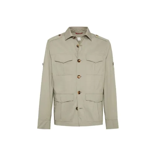 BRUNELLO CUCINELLI Бежевый Мужской Куртки