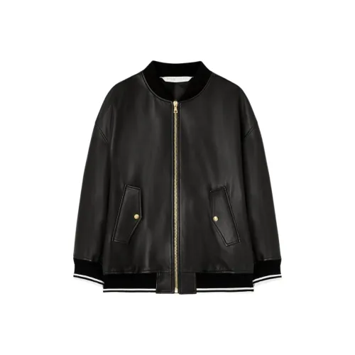 PALM ANGELS Кожа Куртка Мужская Черная