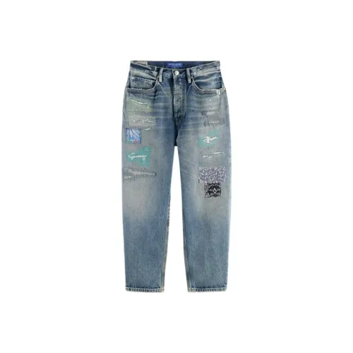 Scotch&Soda Выстиранные синие мужские джинсы