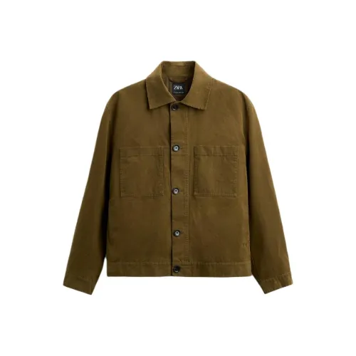 ZARA Желтый Зеленый Мужские Куртки