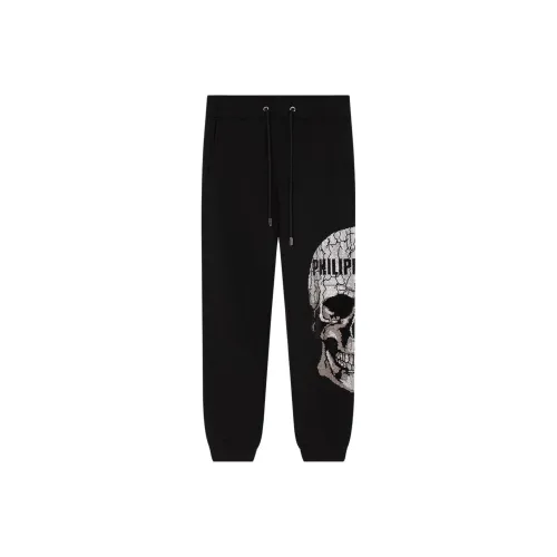 PHILIPP PLEIN Черные мужские вязаные тренировочные штаны
