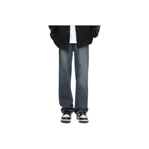 DOFERNERY Джинсы Унисекс Винтаж Синий