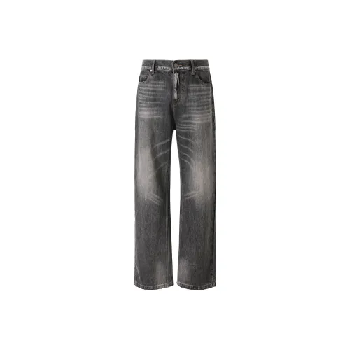 KREATE DENIM серия с процессом стирки Джинсы Унисекс Черный Серый