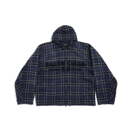 Balenciaga SS25 Куртки и Пальто Стандартный крой Мужской Морской синий