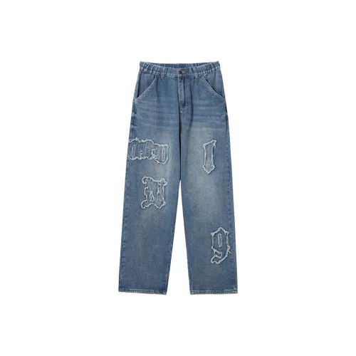 LOOKUN Синие Унисекс Джинсы