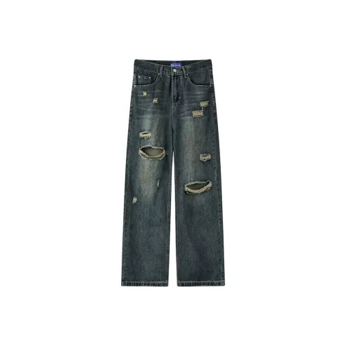 KSEK Синие Унисекс Джинсы