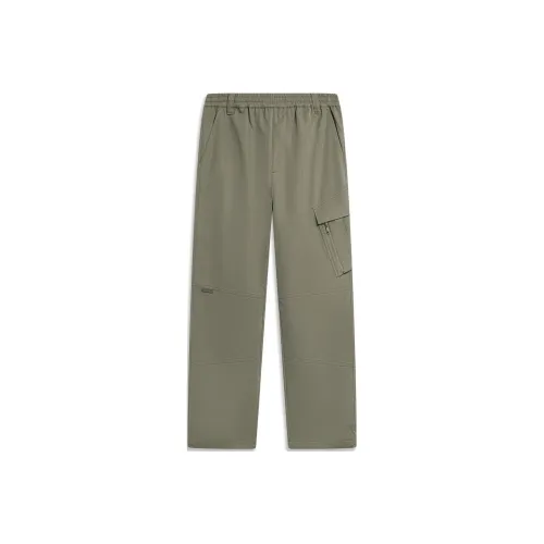 LINING CF 2023 Осенне-зимний Новинка Вязаные Спортивные Штаны Мужские Мутный Оливково-зеленый