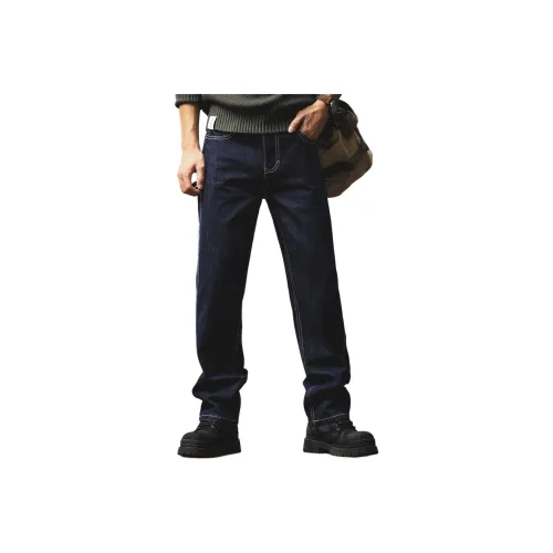 GELANLU Темно-синие унисекс джинсы