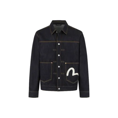 EVISU Куртки и Пальто Мужские Джинсовый Синий