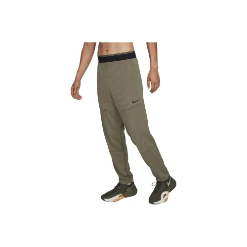 nike Dri Fit Флис Фитнес Брюки Вязаные Тренировочные брюки Мужской Светлый Оливковый Зеленый