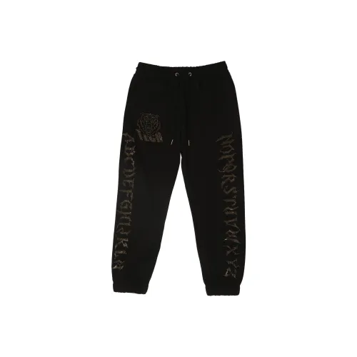 TCH Черная основа с золотым логотипом Унисекс Вязаные Тренировочные брюки