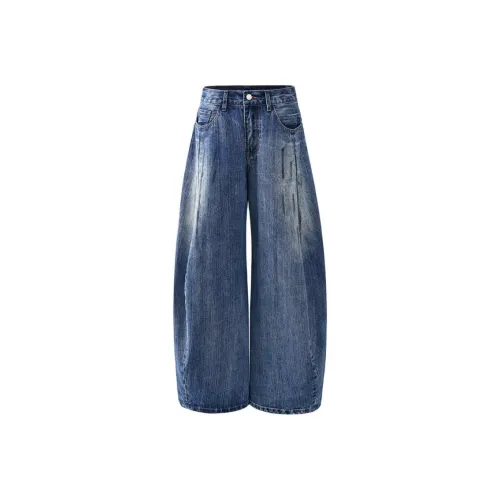 EMINU Джинсы Унисекс Дирти Окрашенный Деним