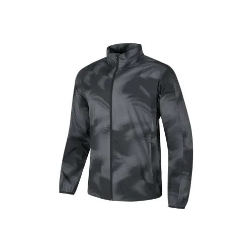 Skechers Куртки и Пальто Мужские Черный Серый Чернила С принтом по всей поверхности