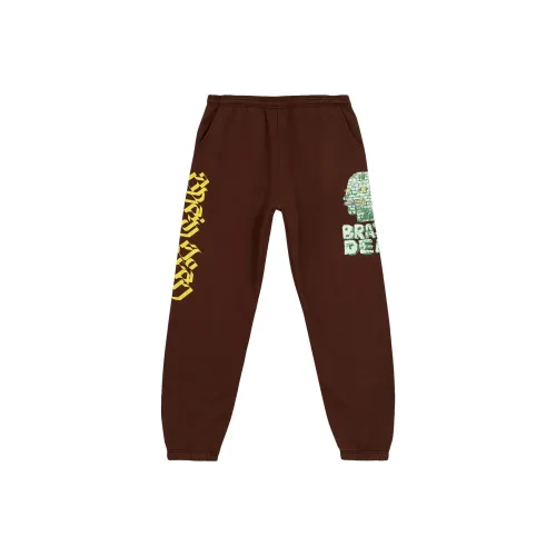 Brain Dead co-brand Коричневые Мужские Вязаные Спортивные Штаны