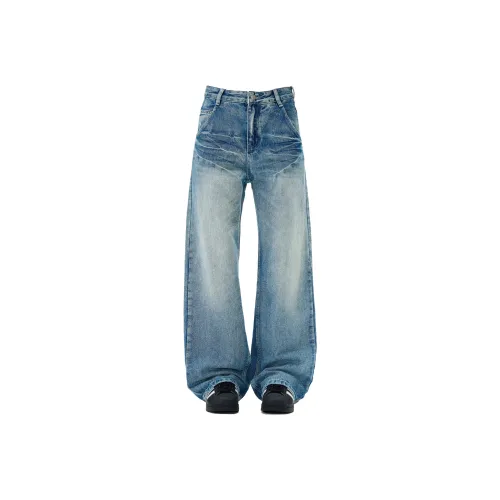 SOIE Ледяной синий Унисекс Джинсы