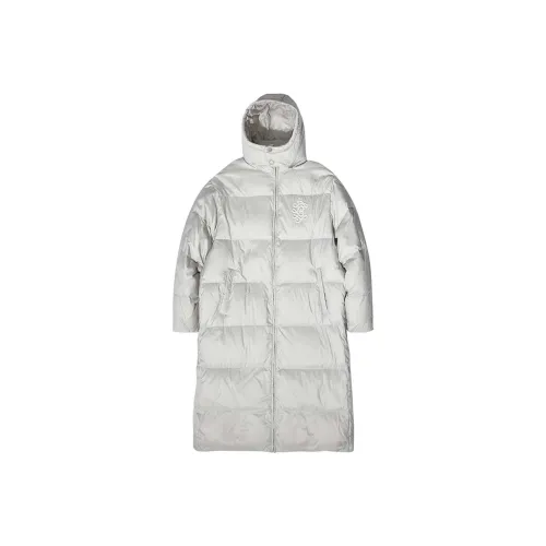 BEASTER Пуховик Унисекс Хаки Белый