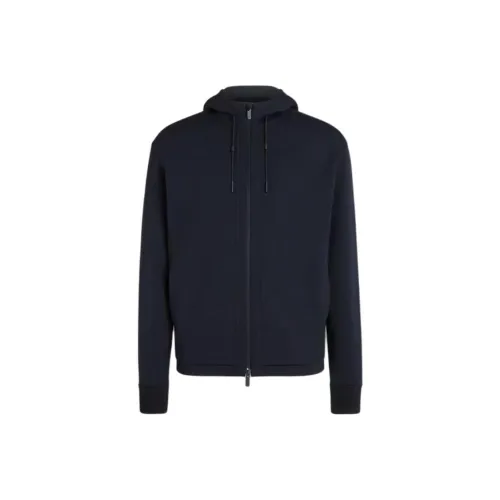 Ermenegildo Zegna Мужские куртки морского синего цвета
