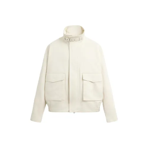 ZARA Морозный Белый Мужские Куртки