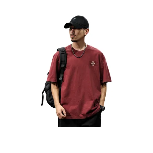 LUJIEBANG T-рубашка мужская бордового цвета