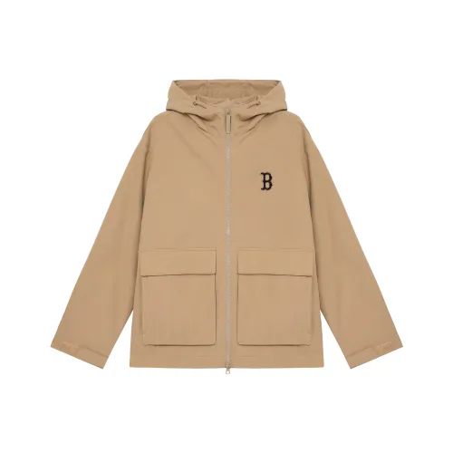 МЛБ Базовый Логотип Бостон Ред Сокс Куртка Унисекс Light Бежевый