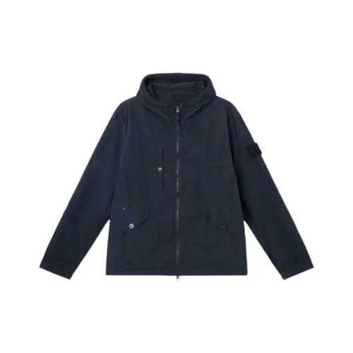 STONE ISLAND Ghost Collection SS25 Куртки и Пальто Мужской Морской Синий