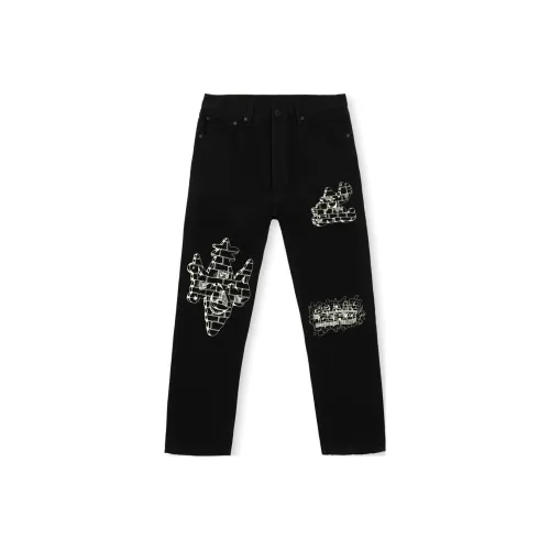 Brain Dead Черные Унисекс Джинсы