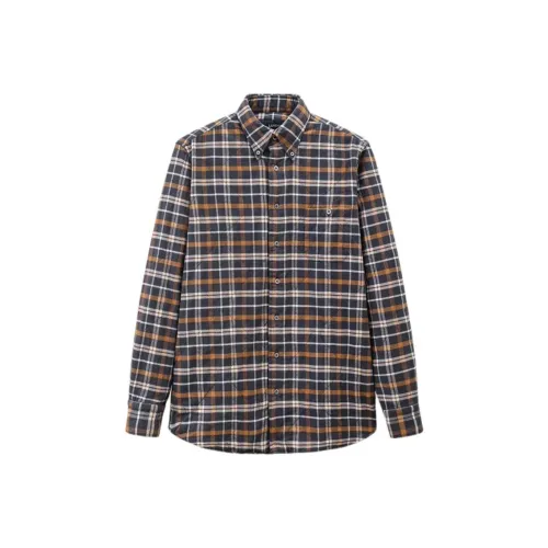 LARDINI Серый Кофейный Клетчатый Мужской Пуховик