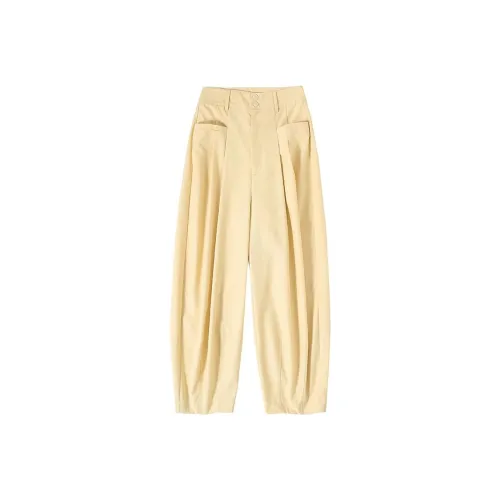 Crying Center Бежево-желтые Унисекс Вязаные Тренировочные Брюки