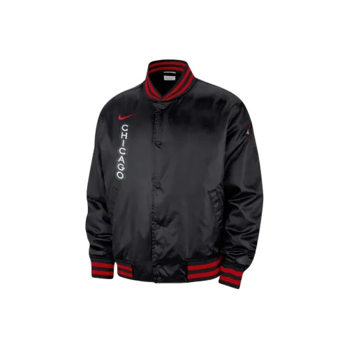 NBA Chicago Bulls Nike Городской Edition Prime Куртки и Пальто Мужской Черный