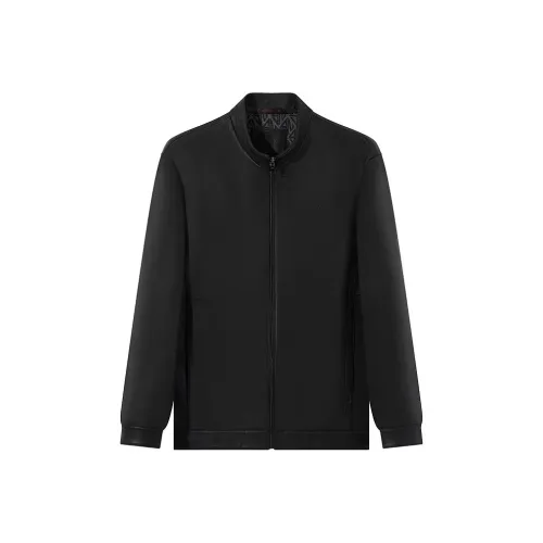 SEVEN Овчина кожа куртка для осеннего и зимнего сезона мужская черная