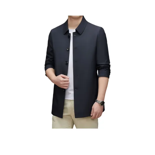 PIERRE CARDIN Тренчкот Мужской Темно-синий