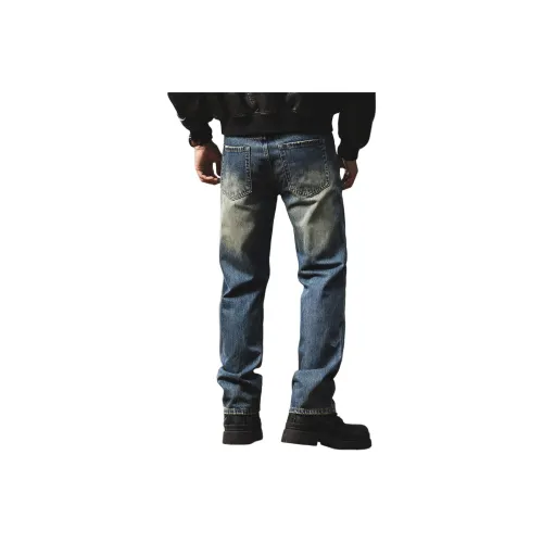 GELANLU Весна Джинсы Унисекс Синий