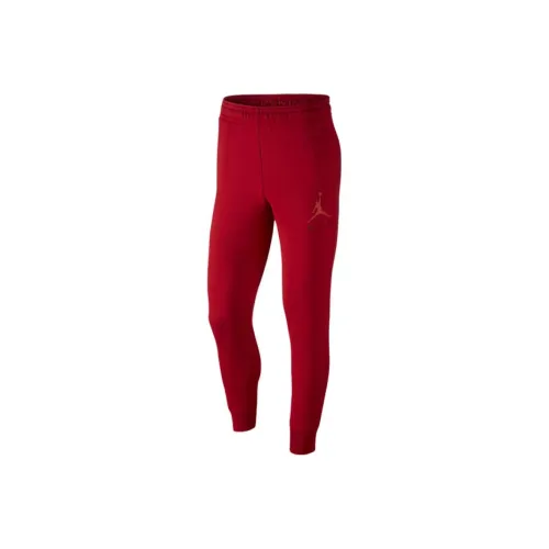 JORDAN Red Men's Knitted Training Pants Джордан Красный Мужские Вязаные Тренировочные Штаны