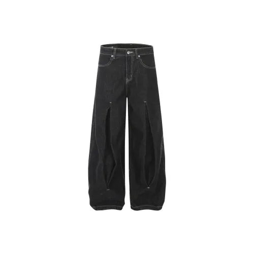 TESTUNG Черный Унисекс Джинсы