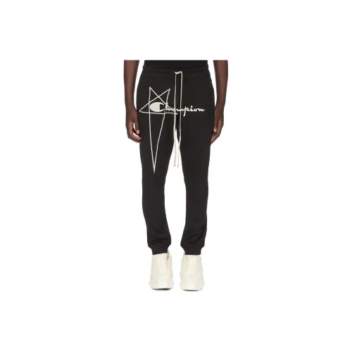 RICK OWENS совместный бренд Черные мужские вязаные тренировочные брюки