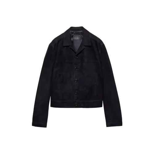 PRADA SS24 Куртки Пальто Унисекс Морской Синий