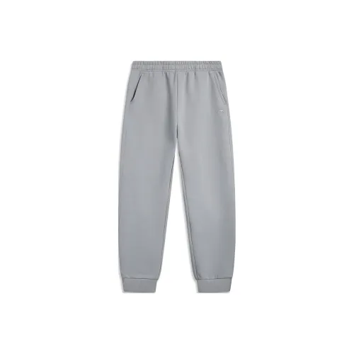 LINING Sports Life Collection Вязаные тренировочные брюки мужские ультраматовый серый