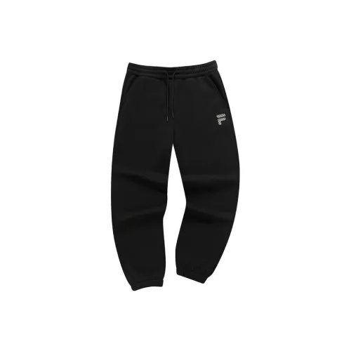 FILA FUSION FOB Series Черные Мужские Вязаные Спортивные Штаны
