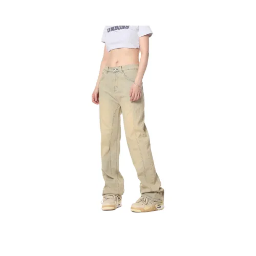 DUATOGE Желтый Грязь Мужские Джинсы