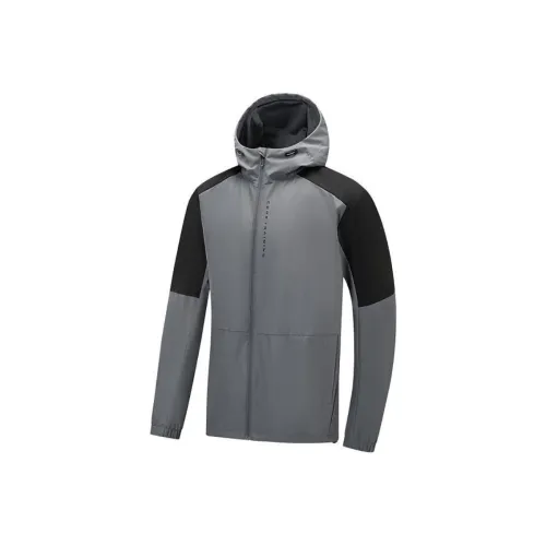 XTEP Variety Тренировки Коллекция Тренчкот Мужской Стальной Серый Глубокий Черный