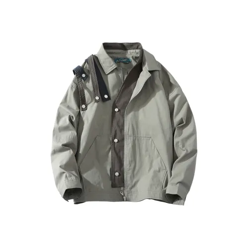 A SQUARE ROOT Куртки Пальто Унисекс Серый Зеленый