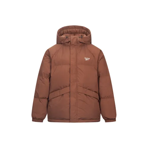 Reebok Down Jacket Coat Unisex Brown