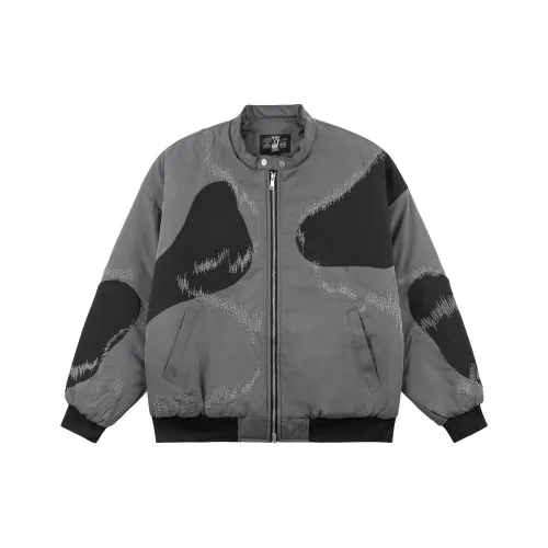 XINYINSU FW24 Утолщенный хлопковый пуховик унисекс серый