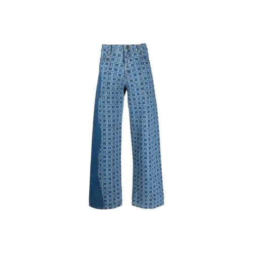 Ahluwalia Blue Men's Jeans Ахлувалия Синий Мужской Джинсы