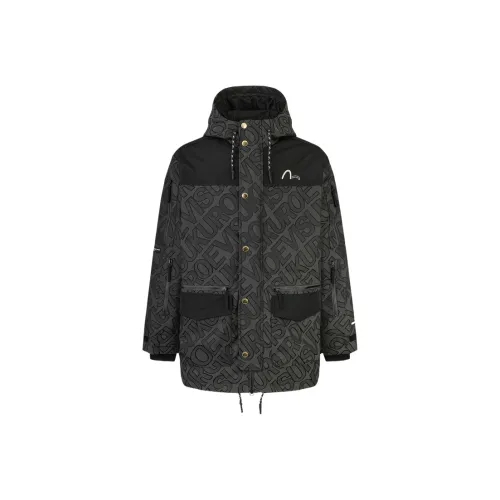 EVISU Пуховик Мужской Угольный Серый