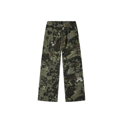 VOLCHOK Зеленые Унисекс Джинсы